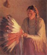 Sharp Joseph Henry The Warbonnet oil on canvas